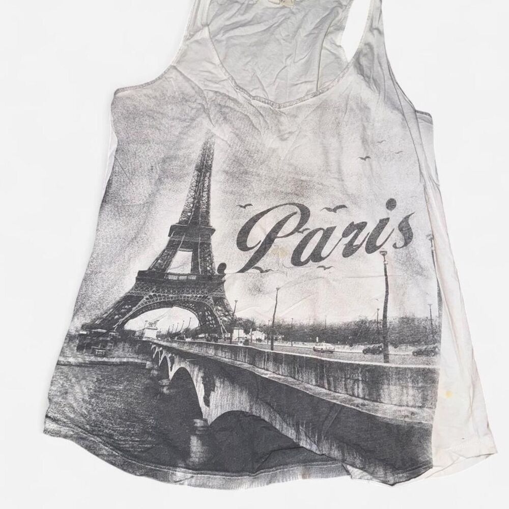 Forever-21 Women's White and Grey Tank Top Tunic